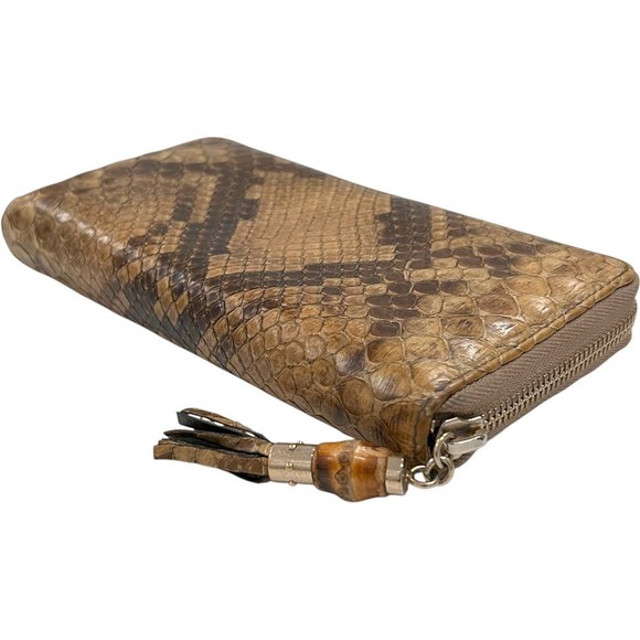 Gucci Python Zip Around Wallet Beige - Picture 7 of 13